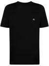 C.p. Company C.p.company Logo Embroidered T Shirt In Black