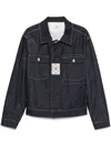 C.p. Company Blue Jacket With Classic Collar And Logo Patch On The Front