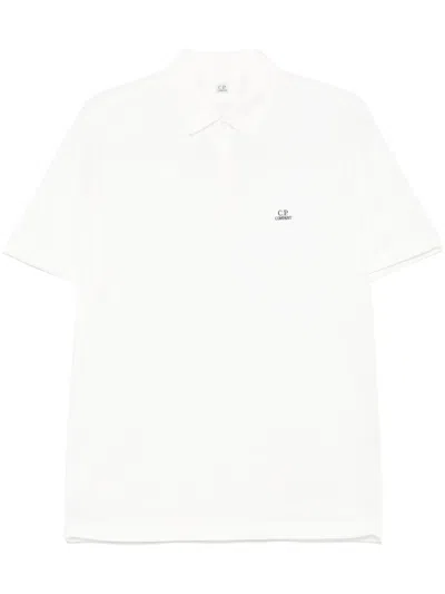 C.p. Company C.p.company Logo Patch Polo Shirt In White