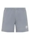 C.p. Company C.p.company Logo Patch Swim Shorts In Gray
