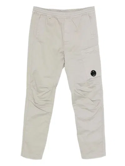 C.p. Company C.p.company London Fog Cotton Elastane Pants In Gray