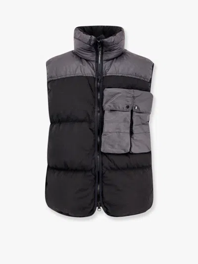 C.p. Company C.p.company Men Eco-chrome R Sleeveless Jacket In Black