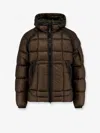 C.p. Company Matte Micro-ripstop Nylon Down Jacket In Brown