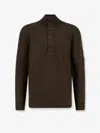 C.p. Company C.p.company Men Wool And Cotton Sweater In Brown