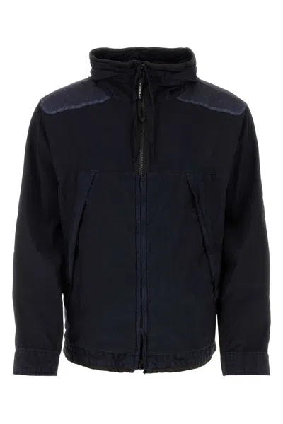 C.p. Company C.p.company Midnight Blue Cotton Blend Jacket