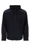 C.p. Company C.p.company Midnight Blue Cotton Blend Jacket In Black