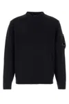 C.p. Company C.p.company Midnight Blue Cotton Sweater In Black