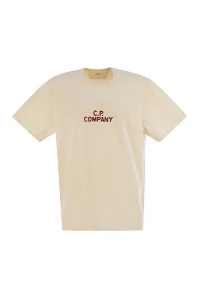 C.p. Company C.p.company Natural Jersey T-shirt With Logo
