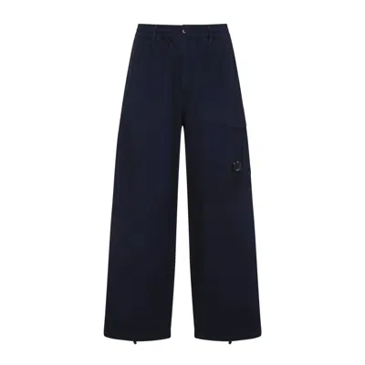 C.p. Company C.p.company Navy Blue Micro-reps Boxy Cotton Cargo Pants