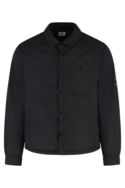 C.p. Company C.p.company Buttoned Pocket Overshirt In Black