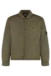 C.p. Company Lens-detail Padded Shirt Jacket In Green