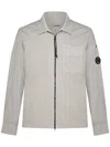 C.p. Company C.p.company Organic Gabardine Full Zip Overshirt In Vintkhaki