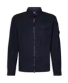 C.p. Company Cp Company Mens Black Gabardine Branded-lens Regular-fit Cotton Shirt