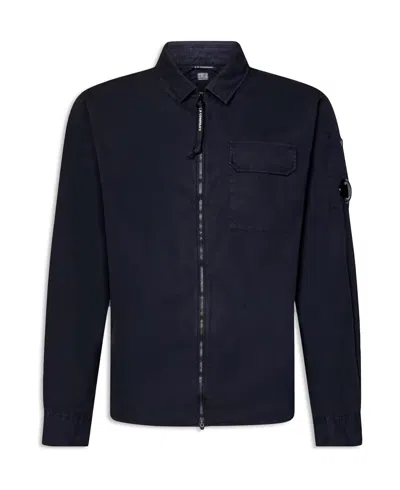 C.p. Company C.p.company Organic Gabardine Zipped Utility Overshi In Black