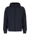 C.p. Company Midnight Blue Stretch Polyester Jacket In Black