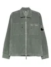 C.p. Company C.p.company Corduroy Shirt Jacket With Lens Detail In Black