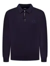 C.p. Company C.p.company Polo-neck Zip-up Sweatshirt In Blue