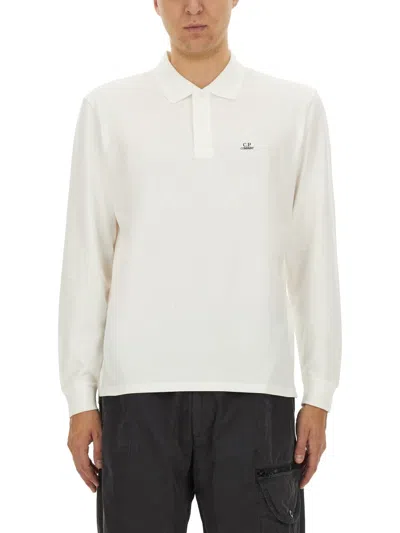 C.p. Company C.p.company Polo With Logo In White