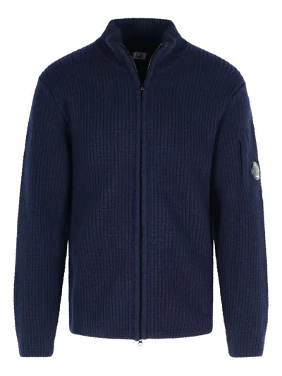 C.P. COMPANY C.P.COMPANY RIBBED JACKET WITH HIGH NECK AND ZIP FRONT