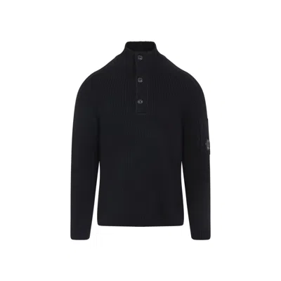 C.P. COMPANY C.P.COMPANY RIBBED SWEATER WITH LENS POCKET