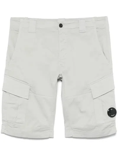 C.p. Company Belt-loop Shorts In White