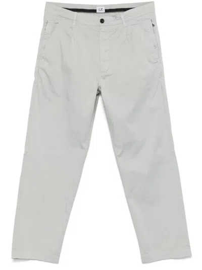 C.p. Company C.p.company Sateen Straight Leg Trousers In Grey