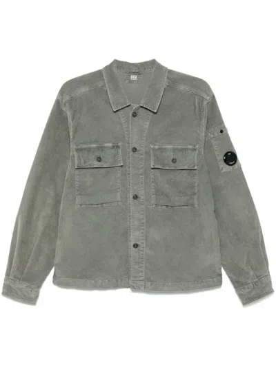 C.p. Company Corduroy Utility Overshirt In Grape Leaf