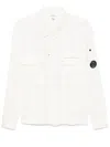 C.p. Company C.p.company Organic Gabardine Lens Shirt In White