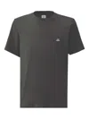 C.p. Company C.p.company Short-sleeve T-shirt With Embroidered Logo In Black