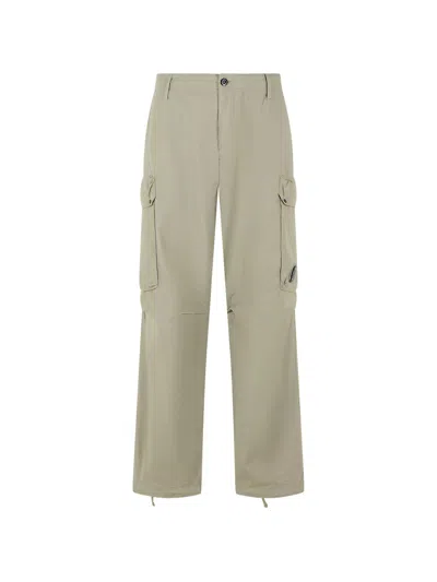 C.p. Company C.p.company Silver Blue Cotton Cargo Pants In Neutral