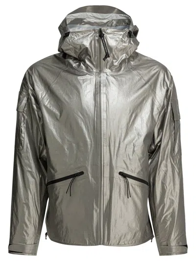 C.p. Company C.p.company Silver Polyester Nylon Jacket In Green