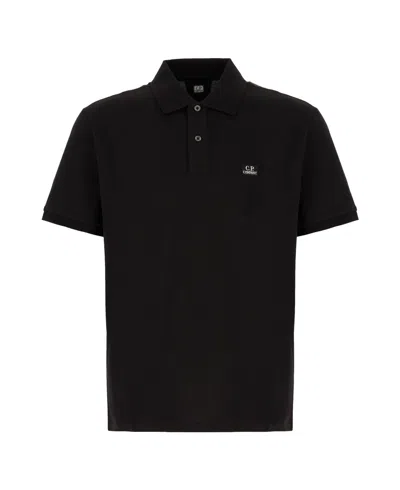 C.p. Company C.p.company Stretch Piquet Short Sleeve Polo In Black