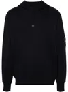 C.p. Company Hooded Sweatshirt With Pouch Pocket In Blue