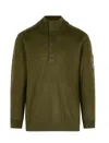 C.p. Company C.p.company Men Wool And Cotton Sweater In Green