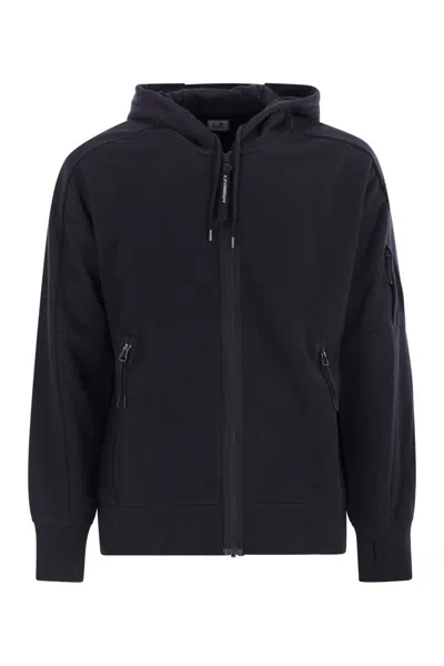 C.P. COMPANY C.P.COMPANY SWEATSHIRT WITH ZIP, HOOD AND LENS