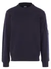 C.p. Company C.p.company Cotton Crewneck Sweatshirt In Blue