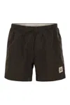 C.p. Company Khaki Swimsuit In Lightweight Chrome-r Nylon
