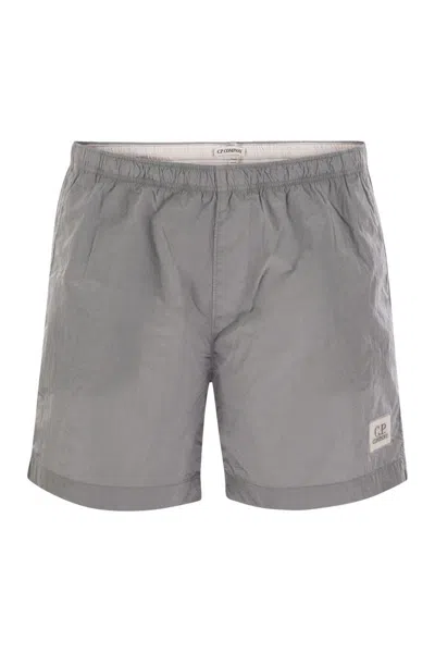 C.p. Company C.p.company Swim Shorts In Eco-chrome R In Grey