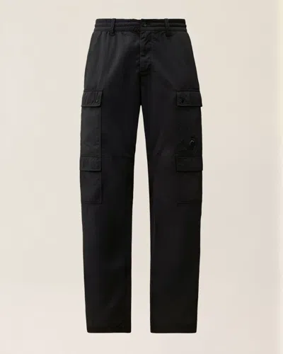 C.p. Company C.p.company T Flatt Regular Seamless Cargo Pants In Black