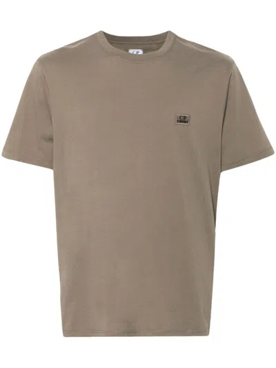 C.p. Company T-shirt Mit Logo-stickerei In Gray