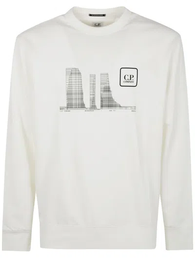 C.P. COMPANY C.P.COMPANY THE METROPOLIS SERIES STRETCH FLEECE CREW NECK GRAPHIC SWEATSHIRT