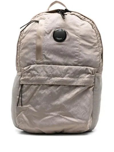 C.p. Company C.p.company Top-handle Backpack With Lens Detail In Gray