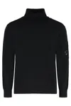 C.p. Company C.p.company Virgin Wool Turtleneck Sweater In Black