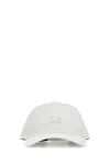 C.p. Company Men White Cotton Baseball Cap In White