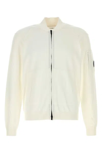C.p. Company C.p.company White Cotton Sea Island Cardigan