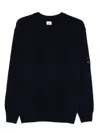 C.p. Company C.p.company Wool Crewneck Sweater In Black