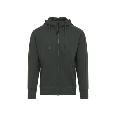 C.P. COMPANY C.P.COMPANY ZIP-UP HOODIE WITH GOGGLE DETAIL