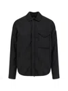 C.p. Company C.p.company Black Chrome-r Polyamide Overshirt In Black