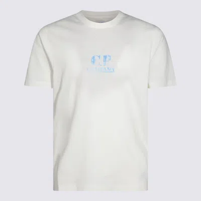C.p. Company Cream Cotton T-shirt In Gauze White