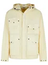 C.p. Company Cream Polyamide Jacket Men In Cream
